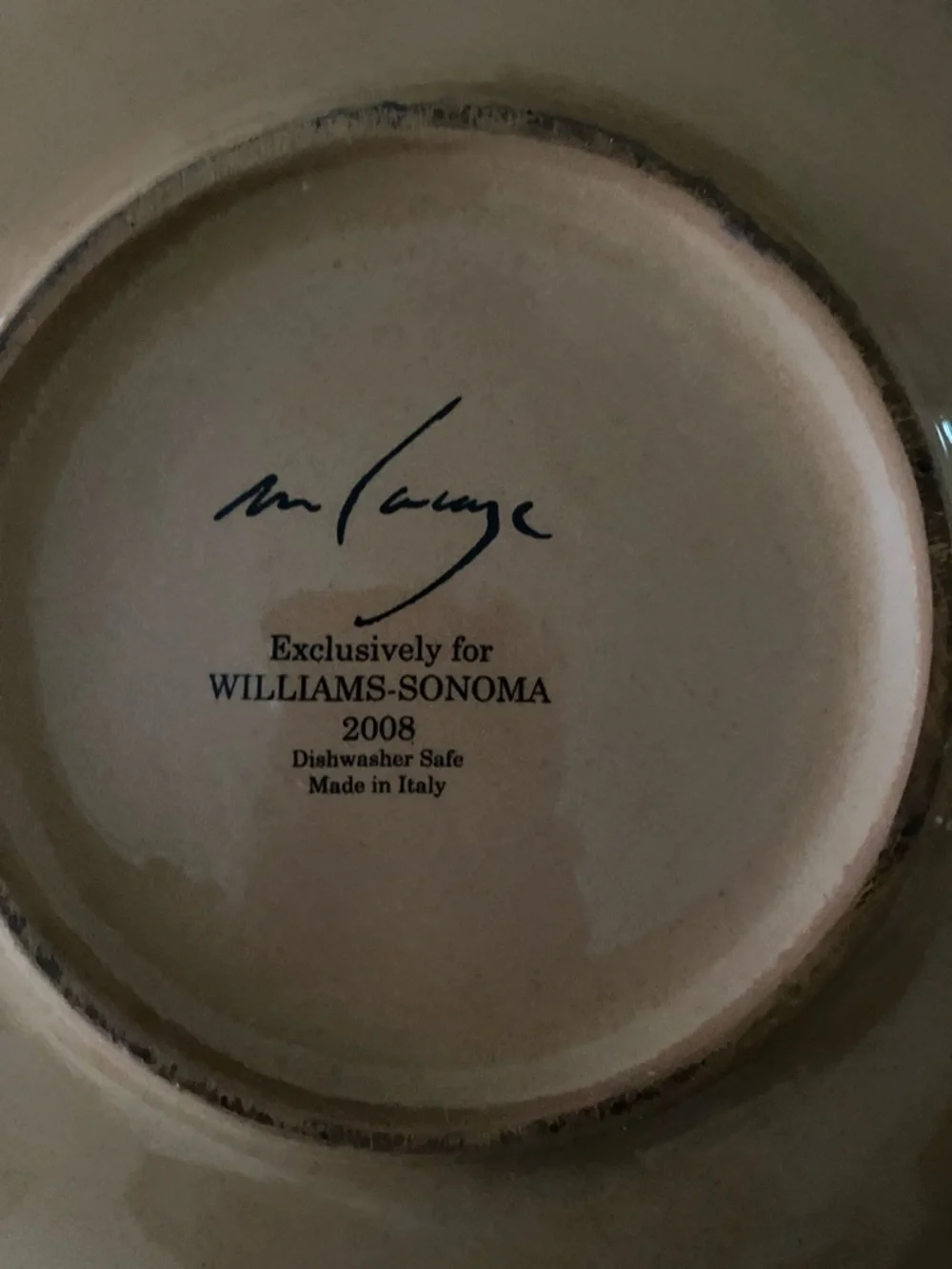 Williams Sonoma  2008 Made in Italy  Marc Lacaze